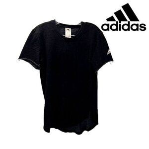 adidas Black Raw Short Sleeve Athletic‎ Tee Women's T-shirt